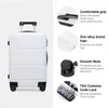 Hanke Travel Luggage Rolling Bag Carry On Suitcase Polycarbonate Material Spinner Wheels Tsa Lock Blue J220707