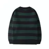 Men's Sweaters LEGIBLE Striped Men Autumn Pullovers Harajuku Streetwear Tate Landon Green Women 221124