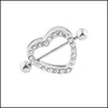 Tepelringen Rhinestone sier roestvrij staal hypoallergeen doublelager diamant love melk mooi