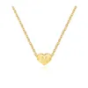 Pendant Necklaces Simple Heart Shape 26 Letter Pendant Necklace Women Boho 2022 Fashion Gold Metallic Personality Necklaces Glamour Dhycu