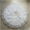 Christmas Decorations Christmas Decorations 78/90/122Cm Tree Skirt White Mesh Carpet Snowflake Colorf Pompon Mat For Home Xmas Year Dh0Il