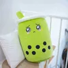 Cute Fruit Drink Plush Toys Soft Filled Green Matcha Purple Taro Flavour Milk Tea Cuddle Pillow Tapioca Balls Bubble Tea Pillow Gift J220729