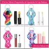 Party Favor Party Favor 72 Patrón de diseño Impresión Chapstick Holder Práctico bálsamo labial Neopreno Llavero Bolsa para niña Regalo Drop Delive Dhrzy