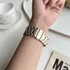 Cinturini intelligenti in titanio stellare link bracciale in acciaio inossidabile cinghia da orologio da 3 cinghie di taglio a farfalla per Apple Watch Series 3 4 5 6 7 8 SE Ultra 41 45 49mm