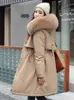 Womens Down Parkas Winter Jacket Women Cotton Coat Feminino Feminino Casual Casual Casual Roupas de peles grandes com capuz de capuz MUJER 221124