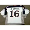 Хоккей в колледже носит винтаж 1998 г. хоккейные майки США 10 Джон Леклер 35 Майк Рихтер 16 Пэт ЛаФонтейн 2 Брайан Летч 15 Бретт Халл Белый Тудочный Джерси