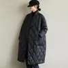 Donna Giù Parka Arrivi invernali Cappotti di cotone Reticolo di diamanti Blocco Big Size Donna Lungo allentato Cappotti da donna Vestiti 221124