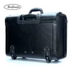 Beasumore Multifunctional Captain Rolling Luggage Inch Carry Our Computer Trolley Men Women Pu Leather Pilot Suitcase Wheels J220707