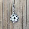 AnnaJewel 925 Perles en argent sterling Football Dangle Charm Breloques en émail mélangé Convient aux bijoux de style européen Pandora Bracelets Collier ENG79201816 AnnaJewel