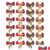 クリスマスの装飾クリスマスの装飾24pcs bealls bows for tree xmas hanging ronaments decorationchristmas drop delev dh34u