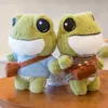 118in Party Gift for Friend Green Color Green Frog Cuddles mjuk fylld plysch Kawaii grodmönster J220729