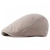 Berets Spring And Summer Hat Simple Light Board Cotton Beret Women's British Leisure Cap Trend Young Men's Driver Boina