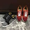 Sukienka Buty Leisure Sneakers Luksusowe buty na wysokich obcasach płaskie klasyczne, modne skórzane sztyfty Diamond Projektowanie weselne 35-47 mężczyzn i kobiety UE