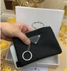 Luksusowy projektant kluczowy łańcuch nylonowa torebka płótno mężczyźni kobiety mini portfele Blaki Black Zip Pocket Pocket Lover Brel -Brel -Brel -Brelowe karty 8218171