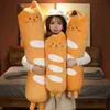 Creative 6080100Cm 1Pc Plush Animals Bread Cats Long Pillow Super Soft Stuffed Animals Cats plush Toys Sofa Cushion Kids Gift J220729