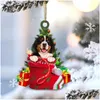 Christmas Decorations Christmas Decorations Year Lovely Xmas Tree Ornaments Hanging Decoration Cute Cat Product Personalized Family Dhsij