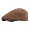 Berets Unisex Solid Hat For Men Women Summer Sboy Cap Thin Peaked Ivy Casual Duckbill Hats Boina Hombre Painter