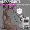 Alexandrite Alex-yag laser755nm 1064nm nd yag إزالة الشعر آلة بقعة كبيرة الجهاز غير المؤلم معدات صالون تجميل
