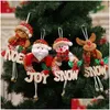 Kerstdecoraties Kerstdecoraties Hangen Decoratie / Sneeuwman Hanging Ornamenten Geschenk Santa Claus Elk Rendier Toy Doll Dhail