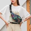 Midjepåsar Lövtryckad kvinnlig stor kapacitet Fanny Pack Mens Belt Bag Women Fashion Canvas Travel Banana 221124