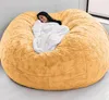 의자 덮개 슈퍼 큰 7 피트 거대한 모피 콩 가방 커버 거실 가구 큰 둥근 부드러운 부드러운 가짜 인조 콩 주머니 게으른 소파 침대 코트 9339114