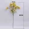 Decorative Flowers 65CM Artificial Cherry Blossoms Gypsophila White Long Branch High Quality Fake Flower Home Wedding Bouquet Vases Decor