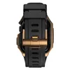 Boîtier en acier inoxydable et bracelet de montre en caoutchouc fluoré pour Apple Watch 4 5 6 7 8 SE 44mm 45mm hommes bracelet de montre de sport bracelets intelligents accessoires