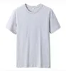 Mäns T-skjortor Herrarna Solid T-shirt 2022 Summer Fashion Basic Men Inner Top All-Match Loose Cotton Short Sleeve Casual Male M-5XL