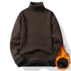 Men's Sweaters Autumn Winter Turtleneck Knitting Pullovers Rollneck Knitted Warm Men Jumper Slim Fit Casual 221124