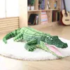 165cm Creative Simulation Crocodile Plush Toys Soft Cartoon Animal Crocodil Fish Fylld docka roliga gåvor Soffkudde pojkar leksaker J220729