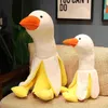 Cartoon Cute Ba Duck Doll Cuddle Plush White Ducks Toy ldren Cuddly Pillow Long Sleep Pillow Beautiful Xmas Gift J220729