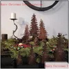 Party Favor Party Gefoort Evenementbenodigdheden Feestelijke huizentuin Kerst Tree Decoratie Metal Handwerk ornamenten jaren Eve Decoration Dhpal