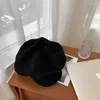 Berets japoński sztruk grzybowy moda moda duża chmura jesienna zima czarna ośmiornicy czapki kategorie stojące przed małymi czapkami malarza Gorros468540116