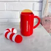 Starbucks kerstmok 3D Gingerbread Man Tea Glass Creative Trend Water Cup 355 ml 2CGK