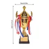 Decorative Objects Figurines Large Trophy Cup Multi-color Bows Inspiring for Sports Meeting Competitions 221124