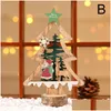 Decorazioni natalizie Decorazioni natalizie Albero di Natale in legno Pupazzi di neve Design Ornamenti per la tavola Anno Decorazioni per feste Forniture piccolo regalochri Dhewg