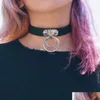 Chokers dubbel o ring choker halsband justerbara pu halsband krage kvinnor mode smycken droppleverans h￤ngen dhxbi
