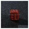 Loose Gemstones Natural Stone Loose Gemstones Dice Mahjong 13 Semi Gem Carved Jade Games Crafts 15Mm Drop Delivery Jewelry Dhs9O