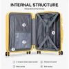 Hanke PC Bagaż mężczyźni Travel Trolley Case Women Suitcase Mute Spinner Wheels TSA Lock Aluminium Telescopic uchwyt H J220707