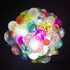 L￢mpadas pendentes modernas Multicolor Montado Ball Glass Dia16/20 polegadas Chihuly Style Lusteliers M￣o soprou o lustre de vidro do teto leve decorativo LR1299