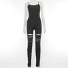 Women's Jumpsuits Rompers DRC Casual Street Style Women Solid Cut Out Stacked Pants Bodycon Sportwears Overalls 221123