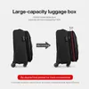 Hanke Softside Checking In Bagage Business Travel Suitcase Carry On Expanderbar Design Black Fabric H J220707