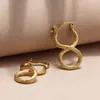 Boucles d'oreilles pendantes Annayoyo Look tendance 8 couleur or africain pour femmes bijoux arabes cadeaux avec coeur petites pièces