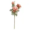Fiori decorativi Rose artificiali di seta Bouquet finto Matrimonio Casa Decorazione della tavola autunnale Disposizione floreale di lusso di alta qualità Sfusa