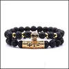 Kralen Microinlaid Zirkon SKL Bracelet Set 2 paar zomer perfecte mode verjaardag cadeau drop levering sieraden armbanden dhgarden dhwfr