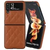 Stoßfeste Handyhüllen für Samsung Galaxy Z Flip 4/3, Lammfell-Textur, PU-Leder, Klappe, Handy-Schutzhülle