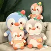 3565Cm Suave Pingüino Abrazos Lindo Relleno Cosplay Pingüino Animal Juguete Fruta Muñeca Almohada ldren Niñas Kawaii regalo J220729