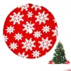 Décorations De Noël Décorations De Noël Flocon De Neige Arbre Jupe Arbres Tapis Ornements Avec Motif Doux Pour Drop Delivery Home Garden Dh0Ti