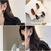 Stud 2021 coréen à la mode creux boucles d'oreilles Vintage acide acétique acrylique résine imprimé léopard pour les femmes mode Bijoux Femme Drop Del Dh7Mc