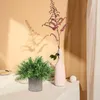 Fleurs décoratives 3 pièces plantes artificielles en Pot plante romarin trèfle Pot ornement faux pour la maison jardin décoration mariage